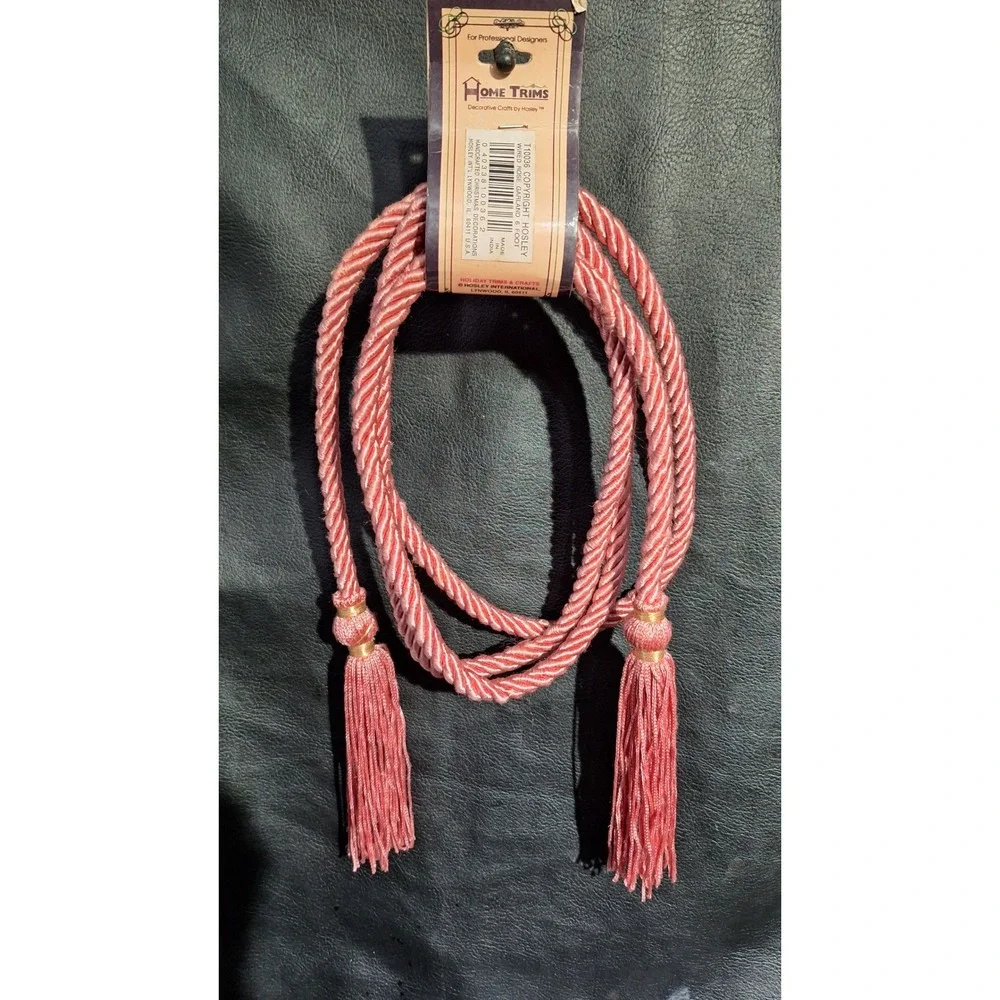 Home Trims Hosley Wired Rose Garland 6 Foot Vintage Pink Tassel Rope T10036
